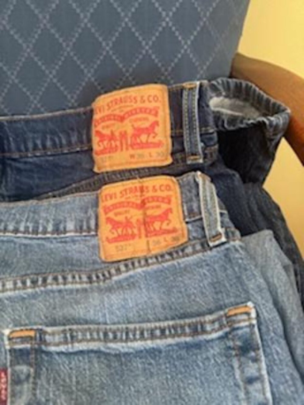 2 Pair Men’s Levi 527 Blue Jeans 36x30